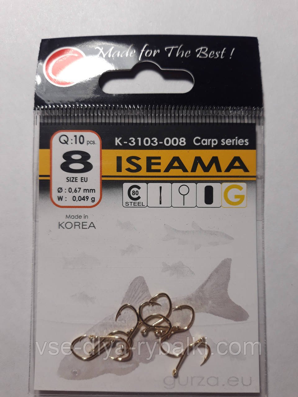 Гачки Gurza iseama gold № 8, фото 1