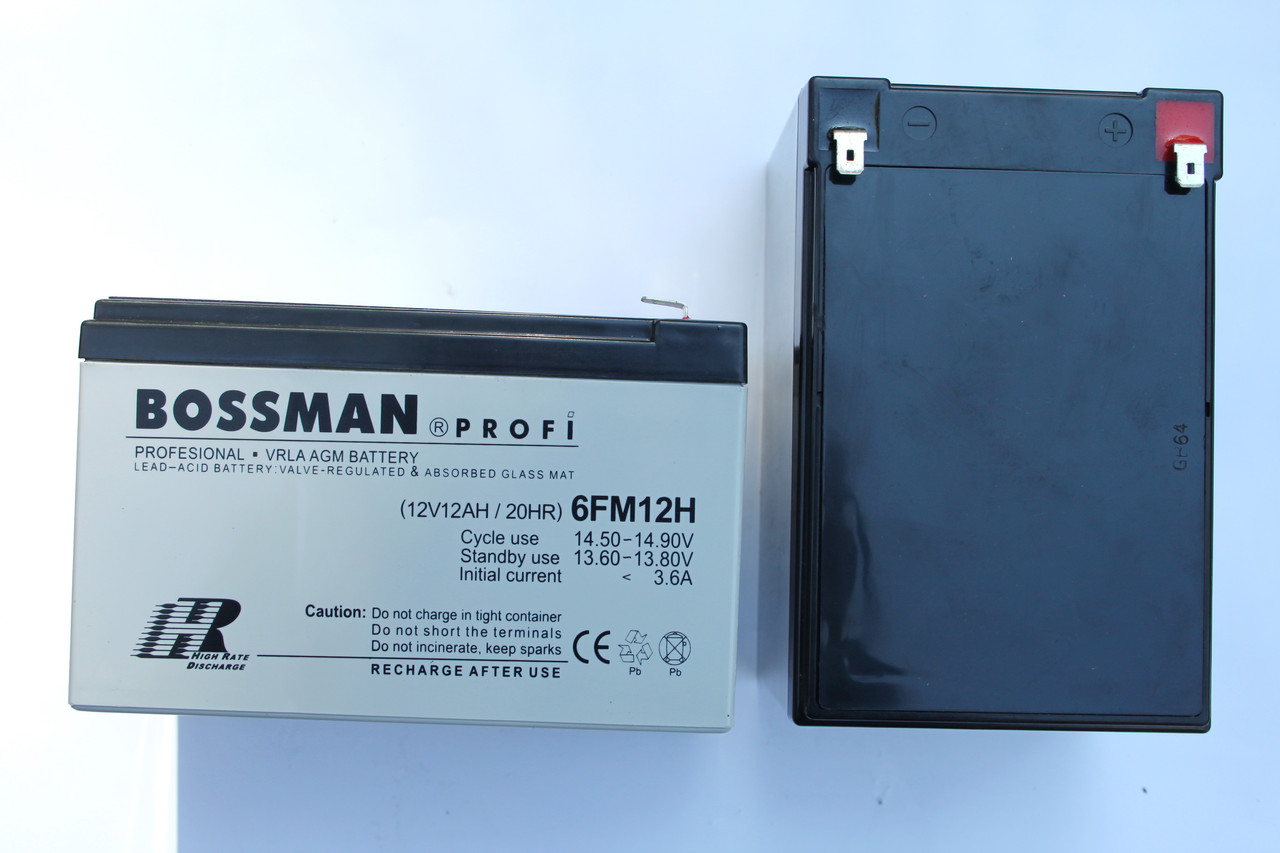 Аккумулятор 12V 12Ah Bossman profi 6FM12 - LA12120 - фото 6 - id-p31905917