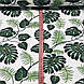 Бавовняна тканина польська листя папороті зелені на білому ДРІБНІ №78, фото 3