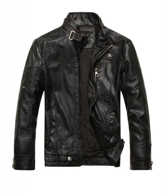 Куртка Косуха Кожаная Байкерская Мотоциклетная Мужская Молодежная ...