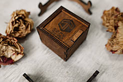 Дерев'яна коробочка для флешки