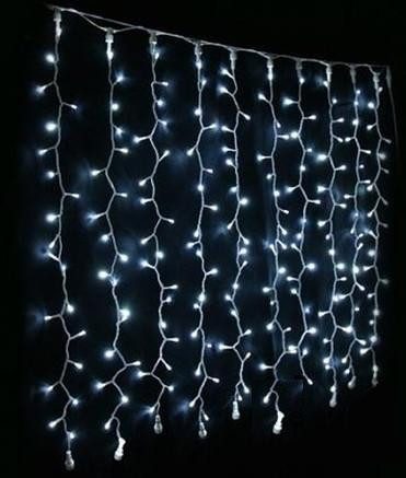 Новорічна гірлянда DELUX CURTAIN 456LED 2x1.5m, білий/білий дріт, зовнішня