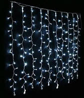 Новогодняя гирлянда DELUX CURTAIN 456LED 2x1.5m, белая/черный провод, внешняя