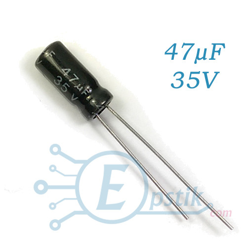 Конденсатор 47uF 35V, (5*11) 105°C