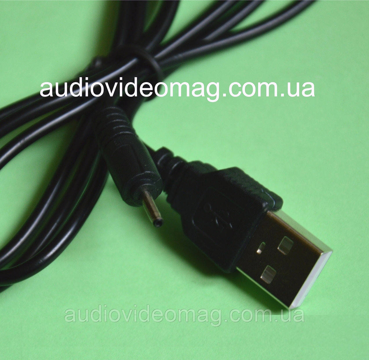 Кабель USB на штекер живлення 2.0-0.5 мм, довжина 1 метр, фото 1
