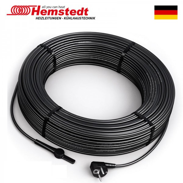 Двухжильный нагревательный кабель Hemstedt DAS 300 Вт 10 м (30 Вт/м) со встроенным термостатом - фото 1 - id-p670810495