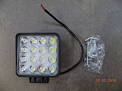 Ліхтар LED (противотуманки) додатковий світлодіодний 16 світлодіодів 12V 20W 6000 K (пр-во LED,Китай)