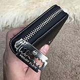 Чоловічий гаманець у стилі Філіп Плейн, портмоне, гаманець, клатч на блискавці Manama Symbol, чорний колір, фото 3