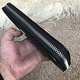 Чоловічий гаманець у стилі Філіп Плейн, портмоне, гаманець, клатч на блискавці Manama Symbol, чорний колір, фото 4