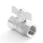 Кран кульовий для газу різьбовий вн-вн метелик GENEBRE тип 3505 Ду15 Ру10