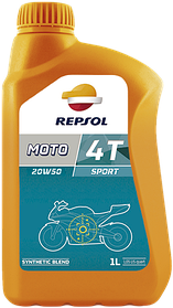 Мотоо олива 20W50 REPSOL MOTO SPORT 4T (Репсол 20W50) напівсинтетика для мотоциклів із пробігом