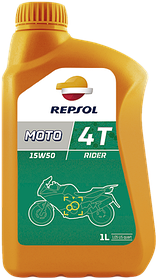 Мотоо олива 15W50 REPSOL MOTO RIDER 4T (Репсол 15W50) мінеральна для довгих поїздок