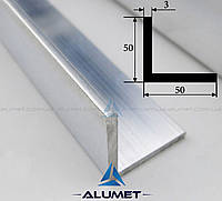 Уголок алюминиевый 50х50х3 мм без покрытия ПАС-1895 (БПО-0245)