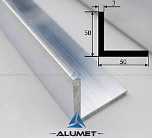 Кутник алюмінієвий 50х50х3 мм анодований ПАС-1895 (БПО-0245)