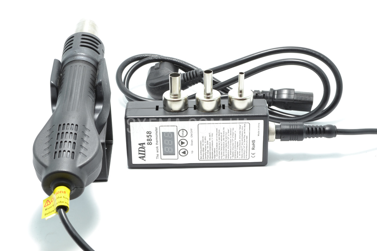 Паяльна станція Aida 8858 портативний термофен, фото 1