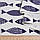 Деко-льон білий в темно-сині рибки ш.145, фото 2
