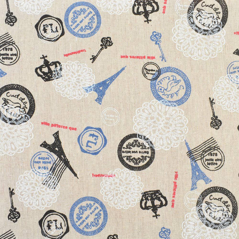 Деко-льон бежевий ейфелеві вежі, печатки, ш.150