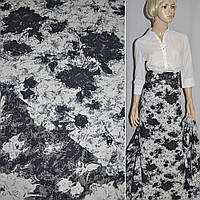 Гобелен білий з темно-синіми квітами ш.155