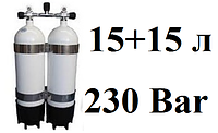 Баллон для дайвинга спарка 15+15 литров Vitkovice (230 Bar) кислородный