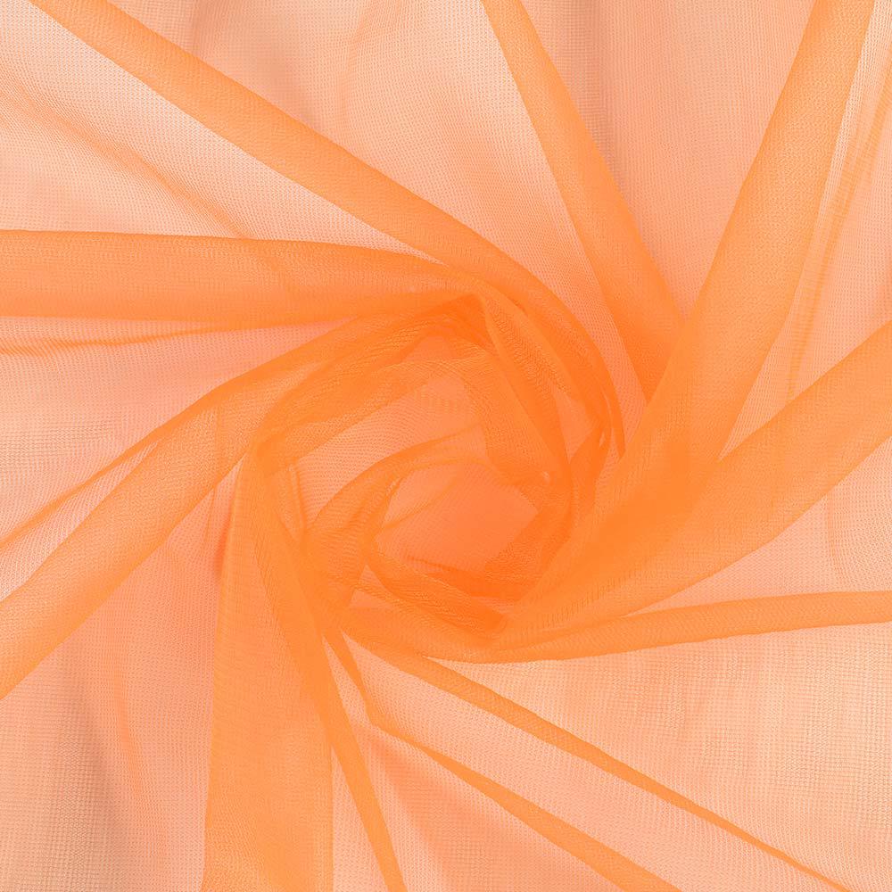 Сітка трикотажна прозора м'яка помаранчева ш.160