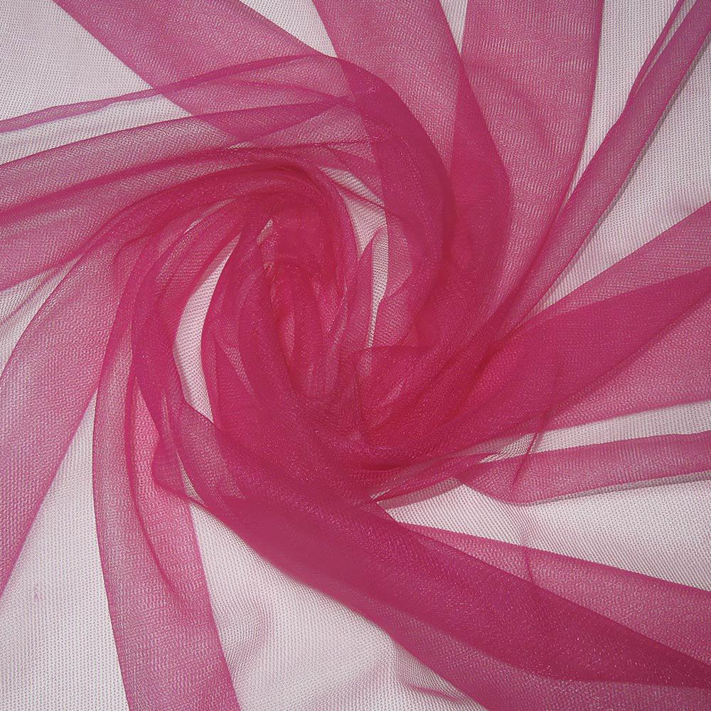 Сітка трикотажна прозора м'яка малинова ш.160