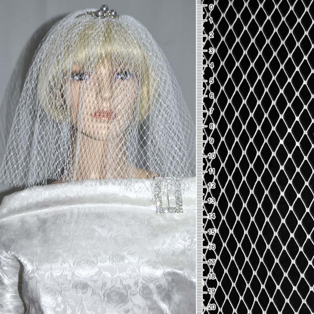 Вуаль капелюшна біла ш.180