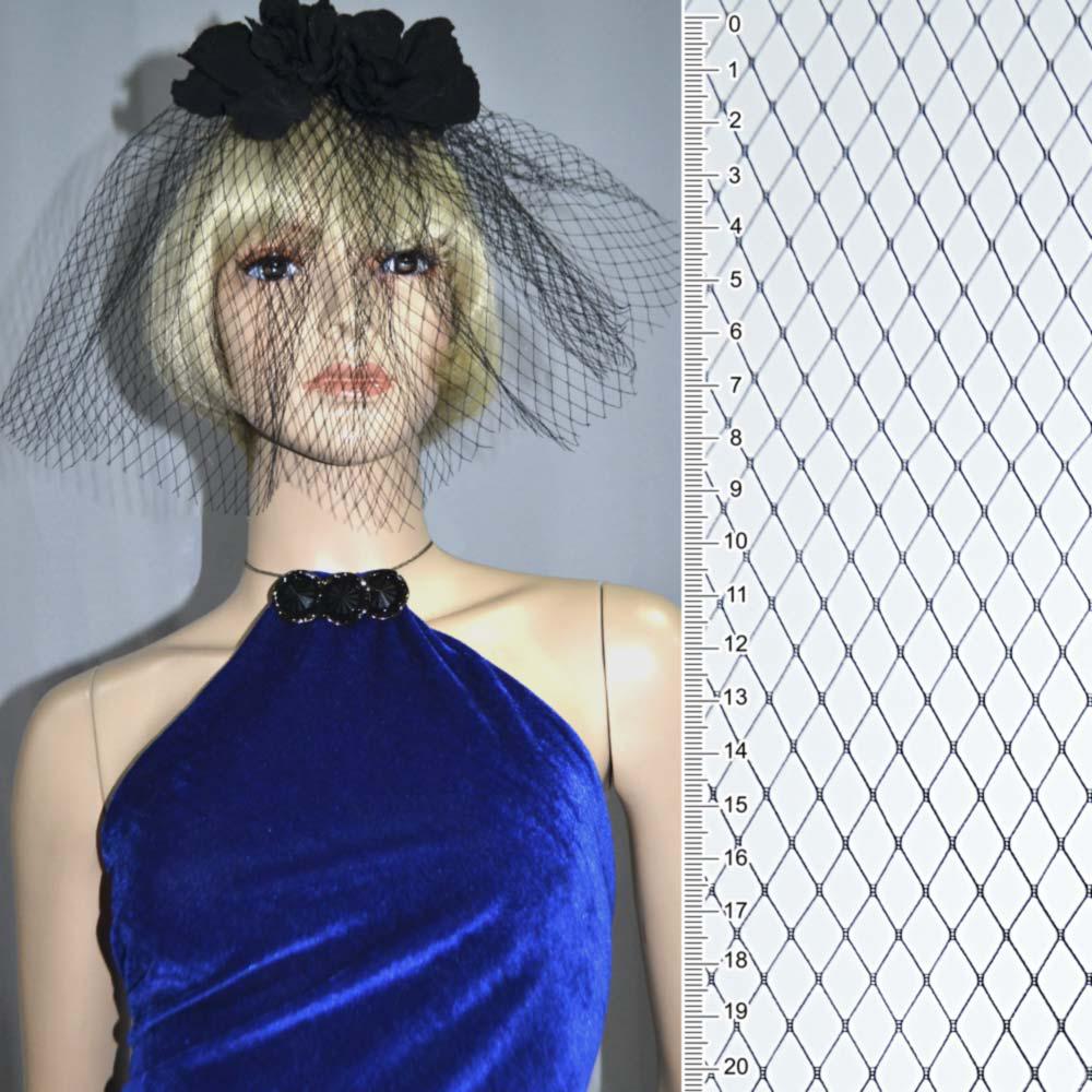 Вуаль капелюшна чорна ш.180