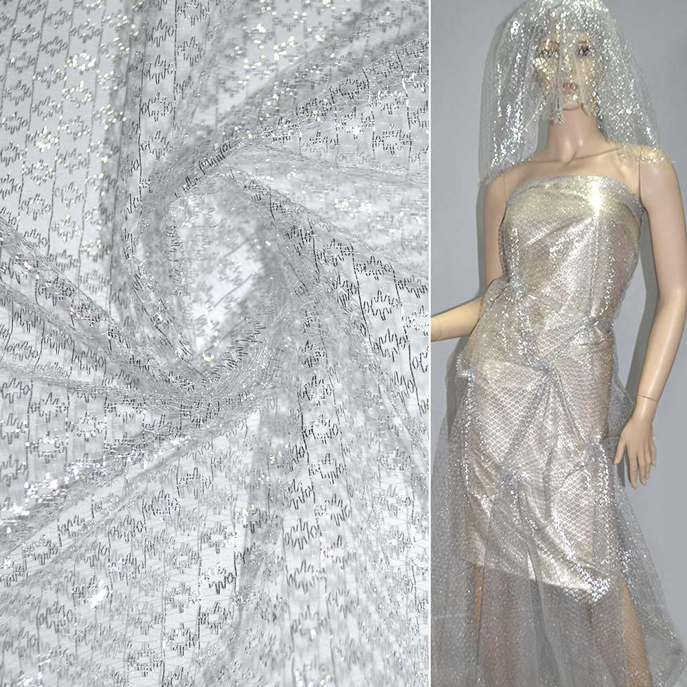 Гіпюр ромбики з срібної метаніті ш.150