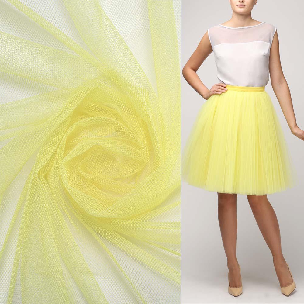 Сітка м'яка тонка жовто-гірчична, ш.170