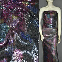 Сітка з дрібними бордово-чорними паєтками ш.130