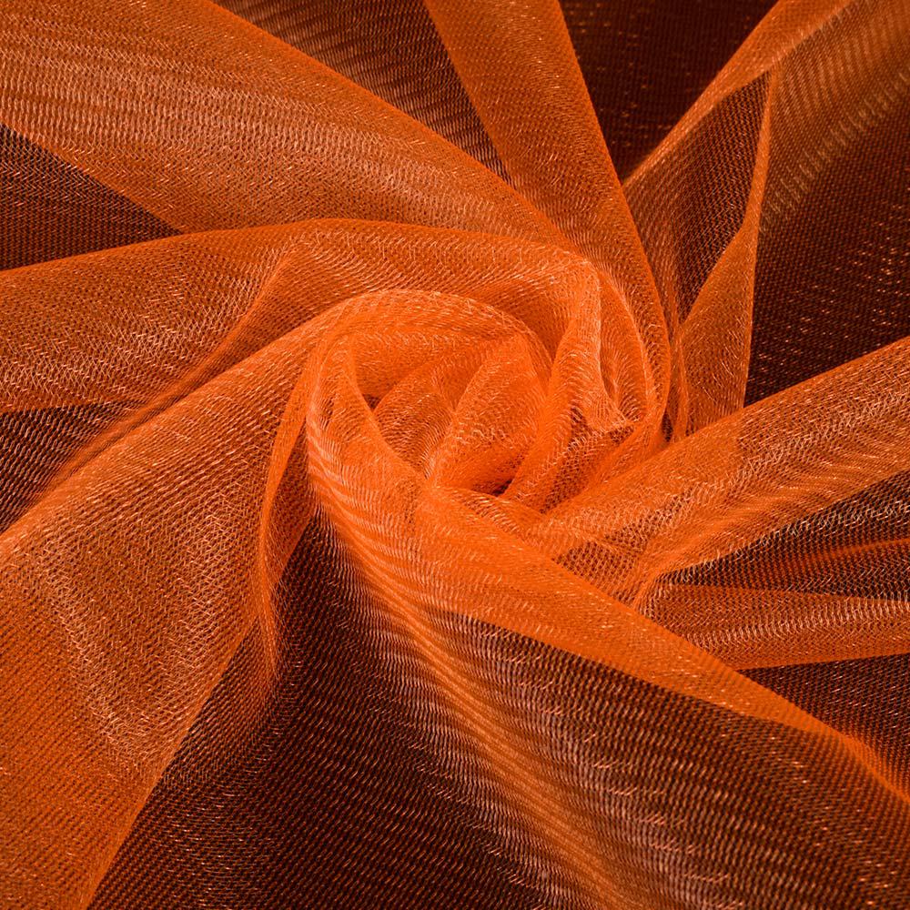 Сітка трикотажна з мікрометанітью прозора помаранчева, ш.160