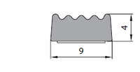 Универсальный уплотнитель Stomil Sanok с самоклеющейся лентой (Е-профиль , 9х4 мм ) 125 м