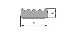 Универсальный уплотнитель Stomil Sanok с самоклеющейся лентой (Е-профиль , 9х3 мм ) 150 м черный - фото 1 - id-p495814763