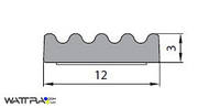 Универсальный уплотнитель Stomil Sanok с самоклеющейся лентой (Е-профиль , 12х3 мм черный) 125 м