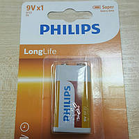 Батарейка PHILIPS Longlife 9V/6F22