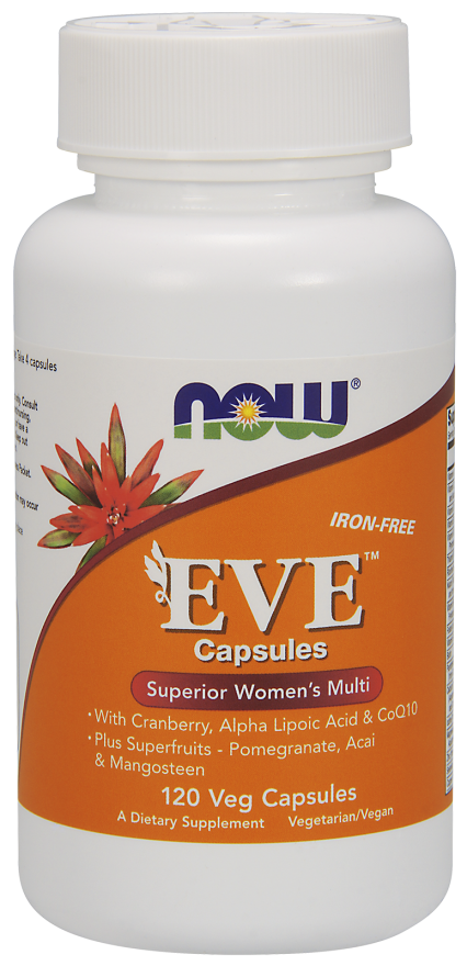 Мультивітаміни для жінок без заліза - Єва/NOW - Eve Capsules (120 caps)