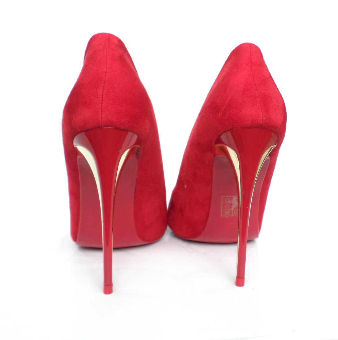 Женские красные туфли лодочки. 36 (23см) - фото 2 - id-p670602882