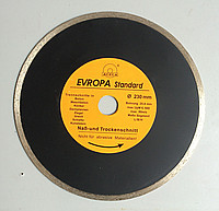 Диск алмазний Evropa 230*25.4 мм по плитці чорний