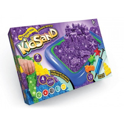 Кінетичний пісок 1600 гр.+пісочниця Набір для творчості KidSand