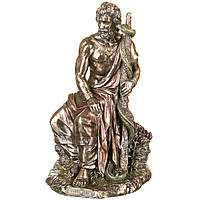 Статуэтка подарочная покрытая бронзовым напылением Veronese Бог лечения Асклепий 23 см 176940