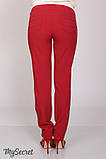 Класичні брюки для вагітних AVA TR-28.022, червоні, фото 3