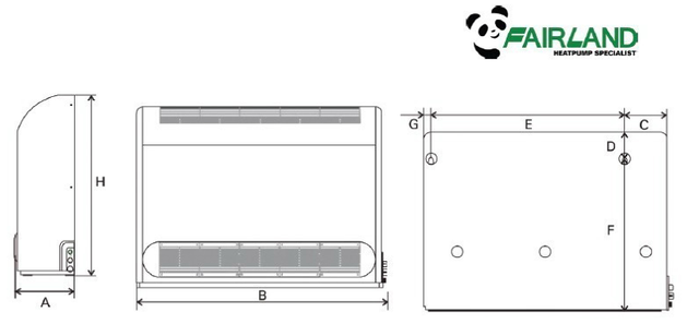 габаритні розміри осушувача повітря Fairland DH 90