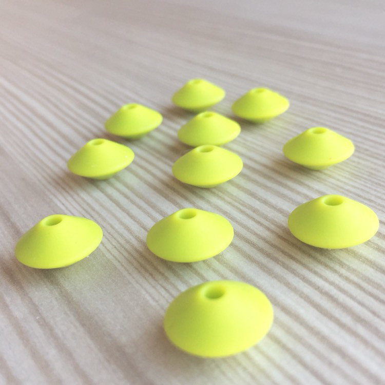 Плоска (салатовий) роздільник букв, силіконова намистина, фото 1