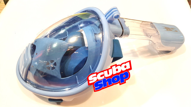Дитяча повна маска для снорклінга SCUBA+ кріплення GO PRO, розмір XS