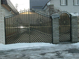 Ворота з профнастилу В-51