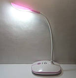 Настільна лампа рожева Dian Dian OJ-880 \, SMD , акумулятор 18650, ЗУ micro USB, сенсор, 3 режиму, фото 2