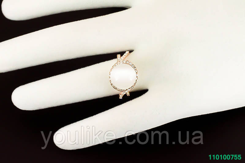 Богатое кольцо с кристаллами Swarovski, покрытое слоями золота 0755 - фото 2 - id-p50311123