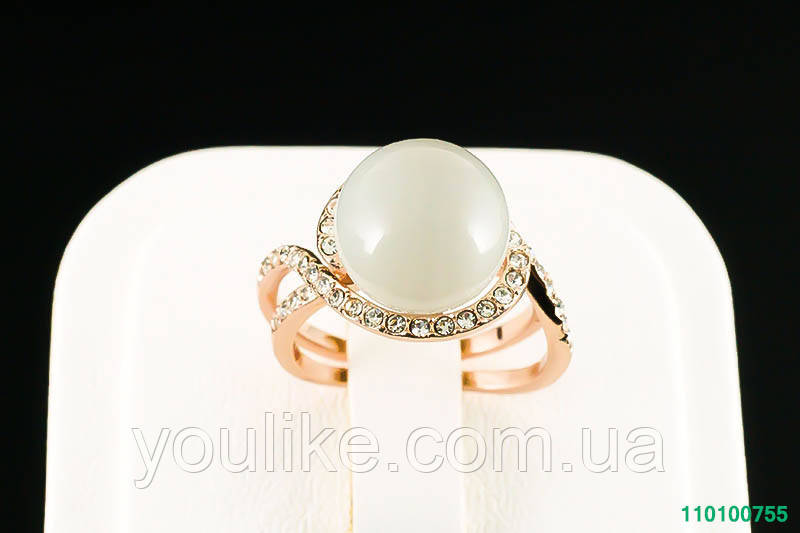 Богатое кольцо с кристаллами Swarovski, покрытое слоями золота 0755 - фото 3 - id-p50311123