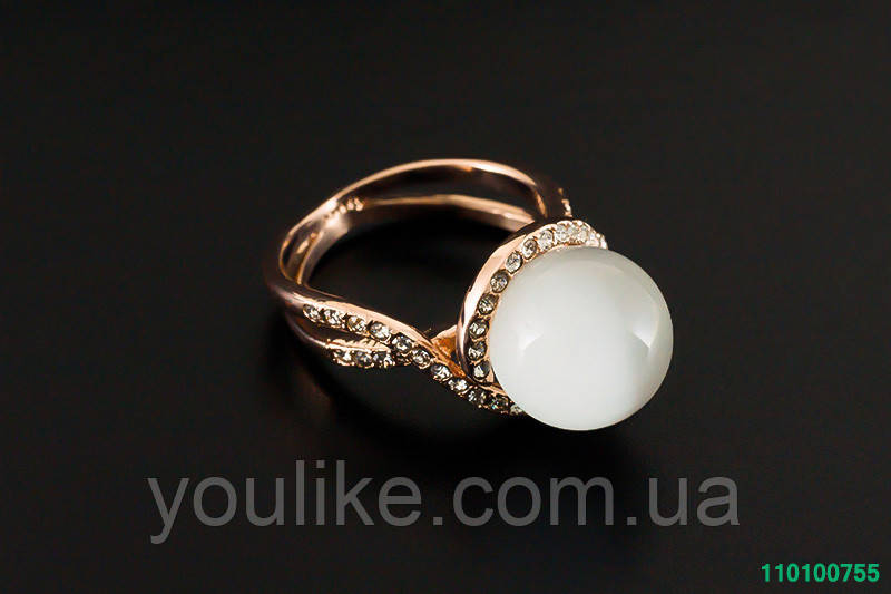 Богатое кольцо с кристаллами Swarovski, покрытое слоями золота 0755 - фото 5 - id-p50311123
