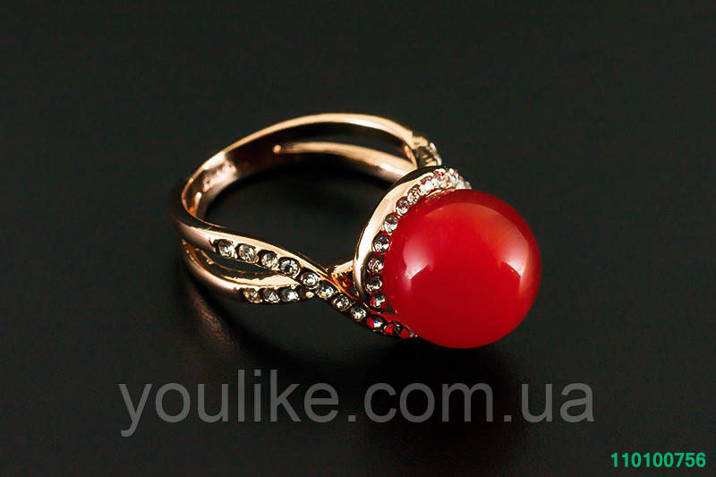 Богатое кольцо с кристаллами Swarovski, покрытое слоями золота 0755 - фото 5 - id-p50313435